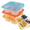 4 Compartment Lunch Box Bento Box for Adults Kids, Leakproof Meal Prep Container with Utensils, Snack Box, Easy To Carry 3pcs