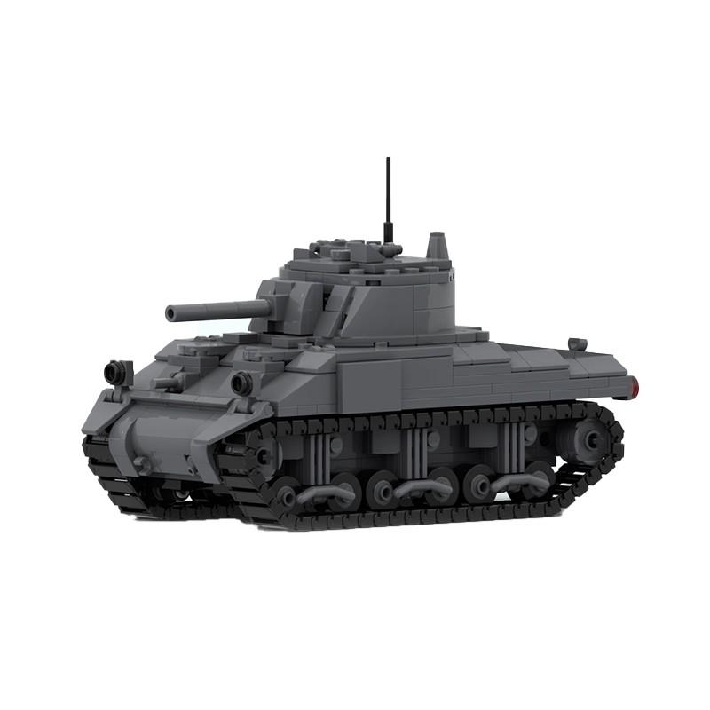 

Creative Military Tracked Armored Fighting Vehicl Building Block MOC Sherman M4A2E8 Tank Model Kids Puzzle Toy Boy Birthday Gift PDF Manual