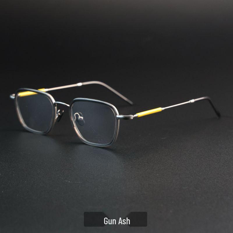 22002 Modische Vollrand-Brillenfassungen aus reinem Titan für Damen & Herren - Retro-Stil, Passform für großes Gesicht