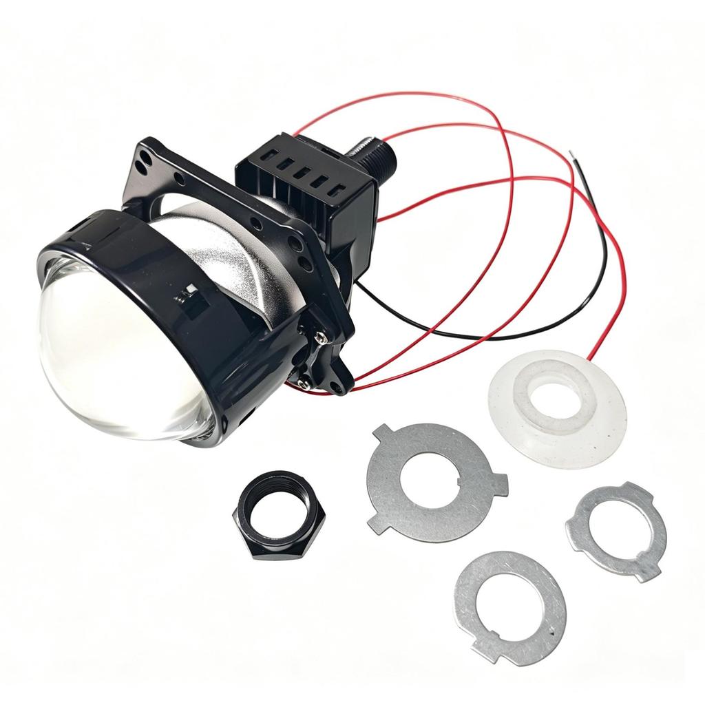 3-Inch 55W Dual Light Lossless Car Headlight with Bracket – White Light, Easy Install