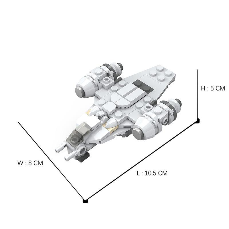 MOC Space Movie Series Micro Imperial Spaceship Building Blocks Mini Republic Starfighters Gunship Model DIY Boy Puzzle Toy Gift