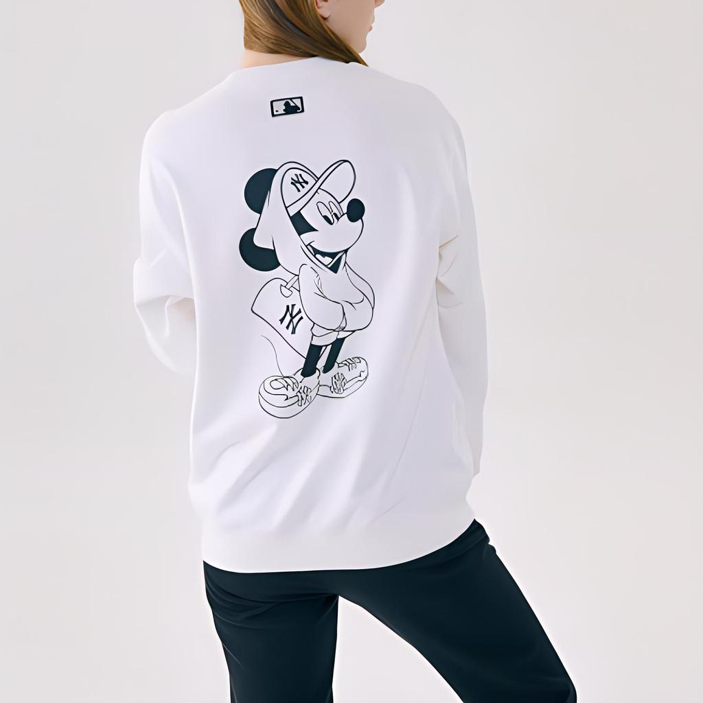 New Disney X MLB X Disney Sweatshirts Unisex White 31MTK2011-50I