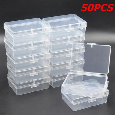Mini Plastic Box Rectangular Box Translucent Box Packing Case Storage Dustproof Durable Strong Jewelry Storage Casket Container