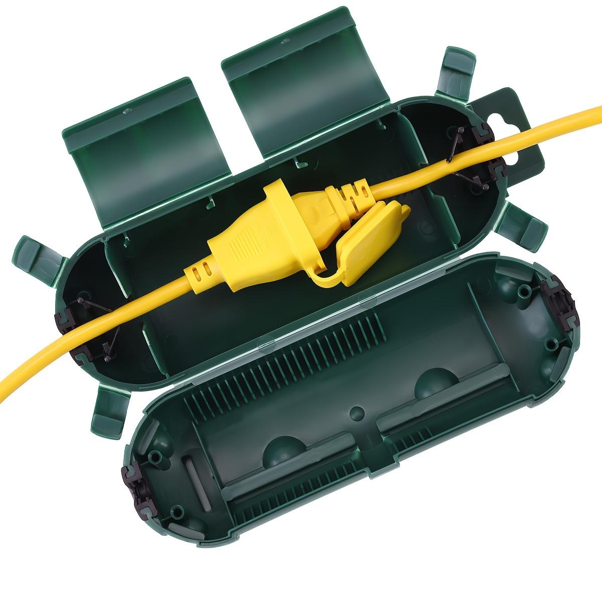 

Outdoor Extension Cord Safety Cover with Waterproof Seal, Weatherproof Electrical Connection Box to Protect Outdoor Outlet зелений