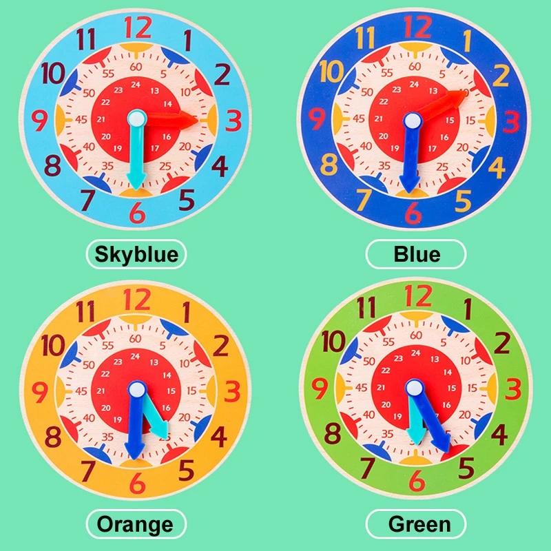 Montessori Toys Wooden Clock Kids Hour Minute Second Cognition Time Learning Teaching Aids Educational Toys For Children