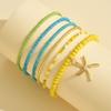 6pcs Stretch Beach Rice Beads Elastic Anklet Multilayer Anklet Set New Beach Jewelry