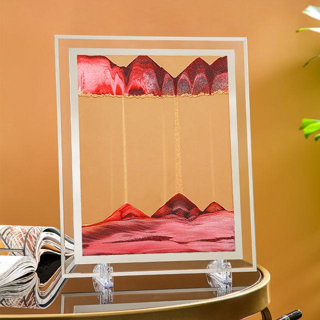 

Движущаяся песчаная художественная картина для гостиной, орнамент 3d, трехмерная картина в виде песочных часов, украшение для дома и офиса, 5 дюймов (18x14cm)