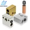 3D Printer Parts Aluminum Brass Plated Copper CR10 Heated Block Bi-Metal Throat Kit for Ender 3 CR10 Extruder Hotend Kit Parts