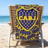Boca Football Club Bedrucktes Strandtuch, Superweiche Mikrofaser, Perfektes Geschenk Geburtstag, für Pool, Strand, Reisen, für Familie und Freunde