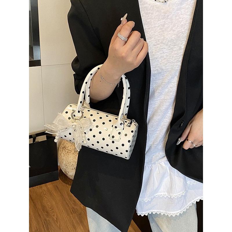 2025 New Korean Summer Handbag Small Bag Bag Women's Premium Polka Dot Niche Pillow Bag Single Shoulder Messenger Bag