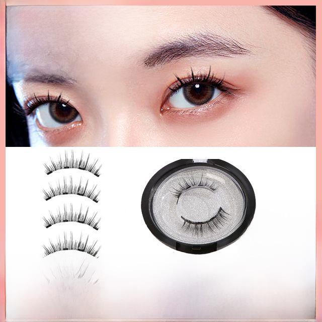 Magnetic Eyelashes Ultra-Natural Look Glue-Free Lightweight Reusable Waterproof Long-Lasting Natural Lashes Strip Lashes Easy to Apply