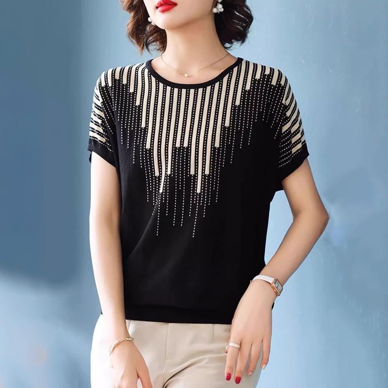 T-shirt for Women Summer Pullover T-shirt Soft Loose Printed Casual Comfortable T-shirt Top