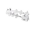 APM Monaco Press Lock Design Synthetic Cubic Zirconia Sterling Silver Bracelet Women's Silver White AB5148OX