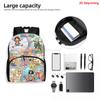 Cartoon ONE PIECE 2Pcs Set Mochila Lightweight Large Capacity Front Pocket School Backpack with Pencil Case for Boys Girls Trip