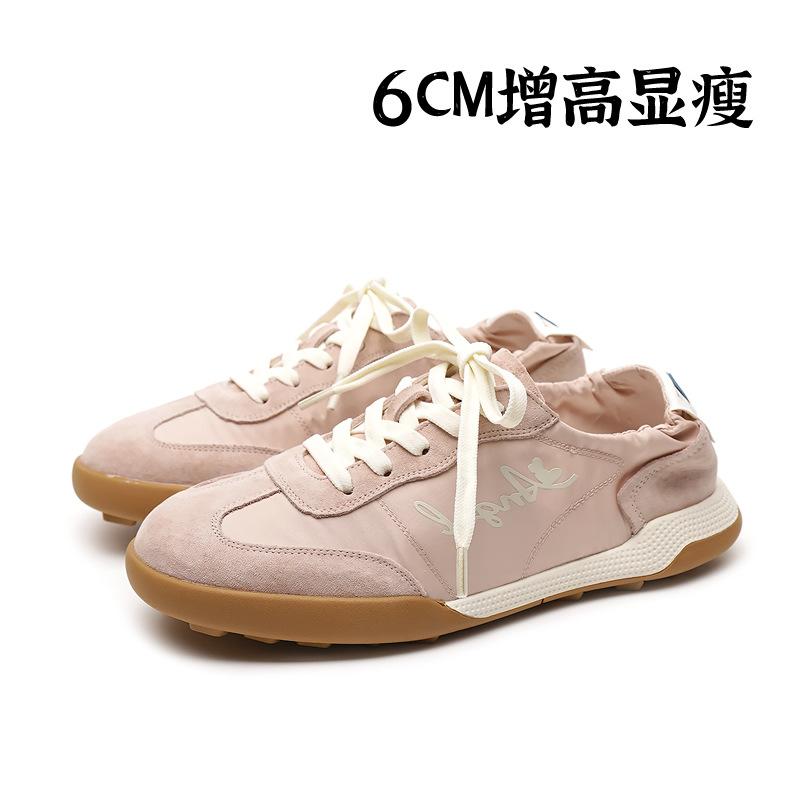 

Балетная серия из свиной кожи~ кожаные женские повседневные спортивные белые туфли на внутренней платформе 40