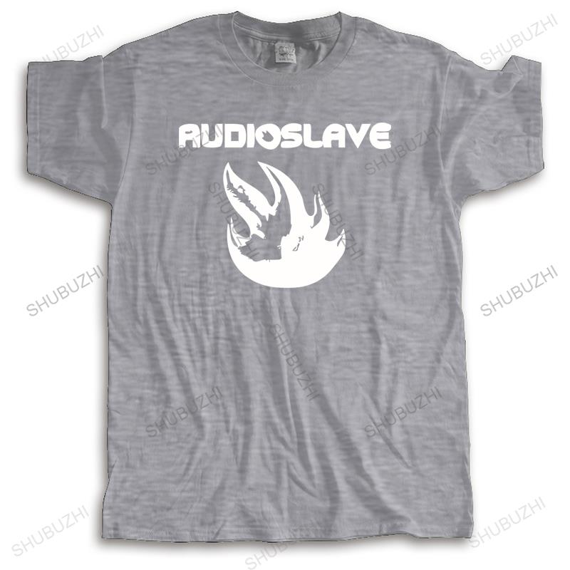 men Tshirt men cotton tee shirt Audioslave - Classic Logo Shirt Black White unisex printing loose t-shirt teenagers cool tops