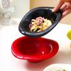 Ceramic Salad Bowls Creative Wavy Design Dessert Bowl Solid Color Cream Style Afternoon Tea Fruit Bowl  Household Cafe Tableware