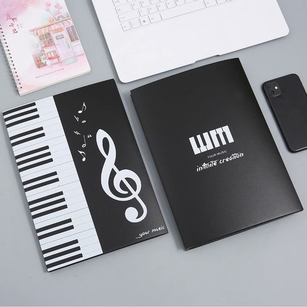 Samcos Sheet Music A4 4 Can Hold 6 4 Sheet Electronic Accessory File, Size, Sides, Sheets, Pages, Writable, Non-reflective, Music, Composition,
