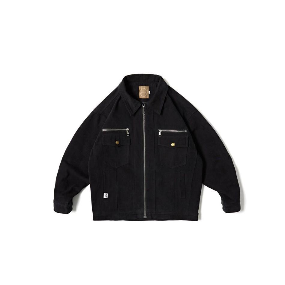ROPUCHA Men's Retro Multi-Pocket Lapel Workwear Jacket FJ075