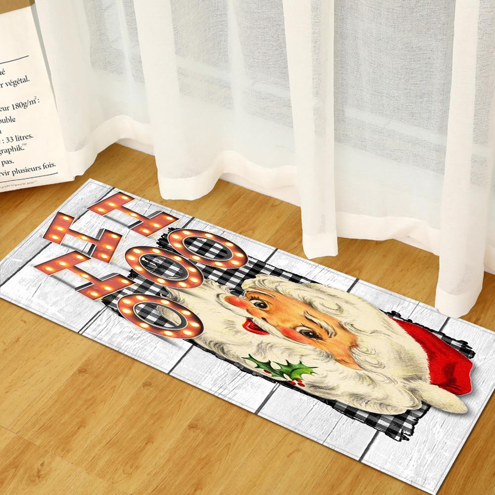 Christmas Household Bathroom Absorbent Non-Slip Mat Living Room Kitchen Sand Carpet Doormat Long Floor Mat