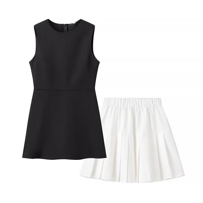 2025 Spring European & American Women's Fashion: Elegant Slimming Two-Piece Dress
