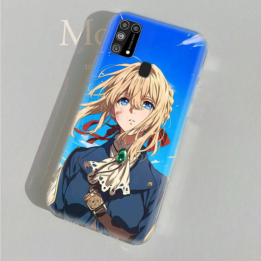 AD93 Violet Evergarden Klare Hülle für Samsung A04 A14 A23 A34 A54 M23 M33 M52 M53 Realme 10 9 C30S C35 C55 VIVO Y02 Y21 Y33S Y51 X80 V25 Abdeckung