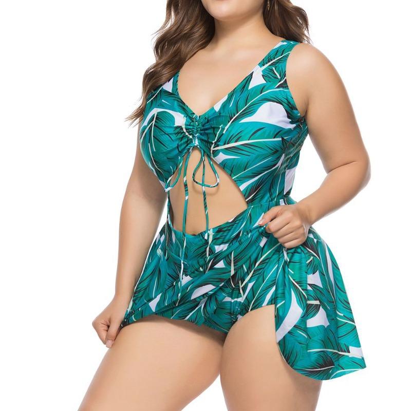 Original variety of patterns, women s large-size one-piece swimsuit, fat woman swimsuit XL