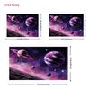 2D Magical Space Backdrop, Pink and Purple Nebula Photography Banner
