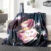 Bee and PuppyCat Flannel Blanket, High quality Comfortable for All Seasons, Home Decor, Warmth and Comfort