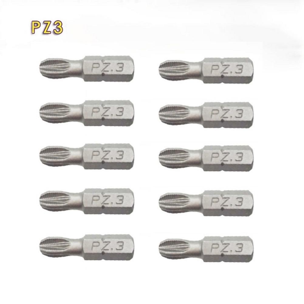 10pcs 25mm Anti Slip25655 Electric Hex Shank 562555Screwdriver Drill Bit Set Hex Shank Screw Driver Bit PH1 PH2 PH3 PZ1 PZ2 PZ3