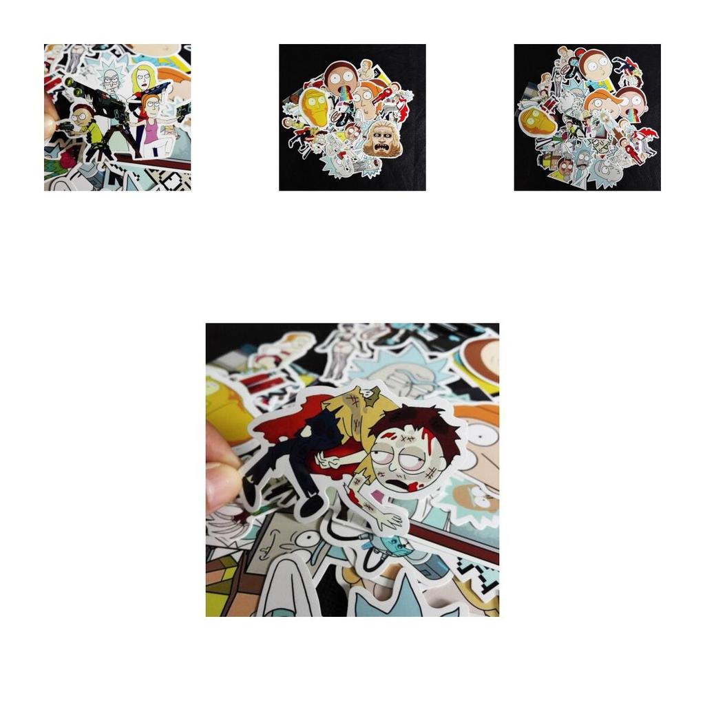 Premium 35pcs Rick And Morty Car Sticker Decal Style Character Decoration Paper Hot