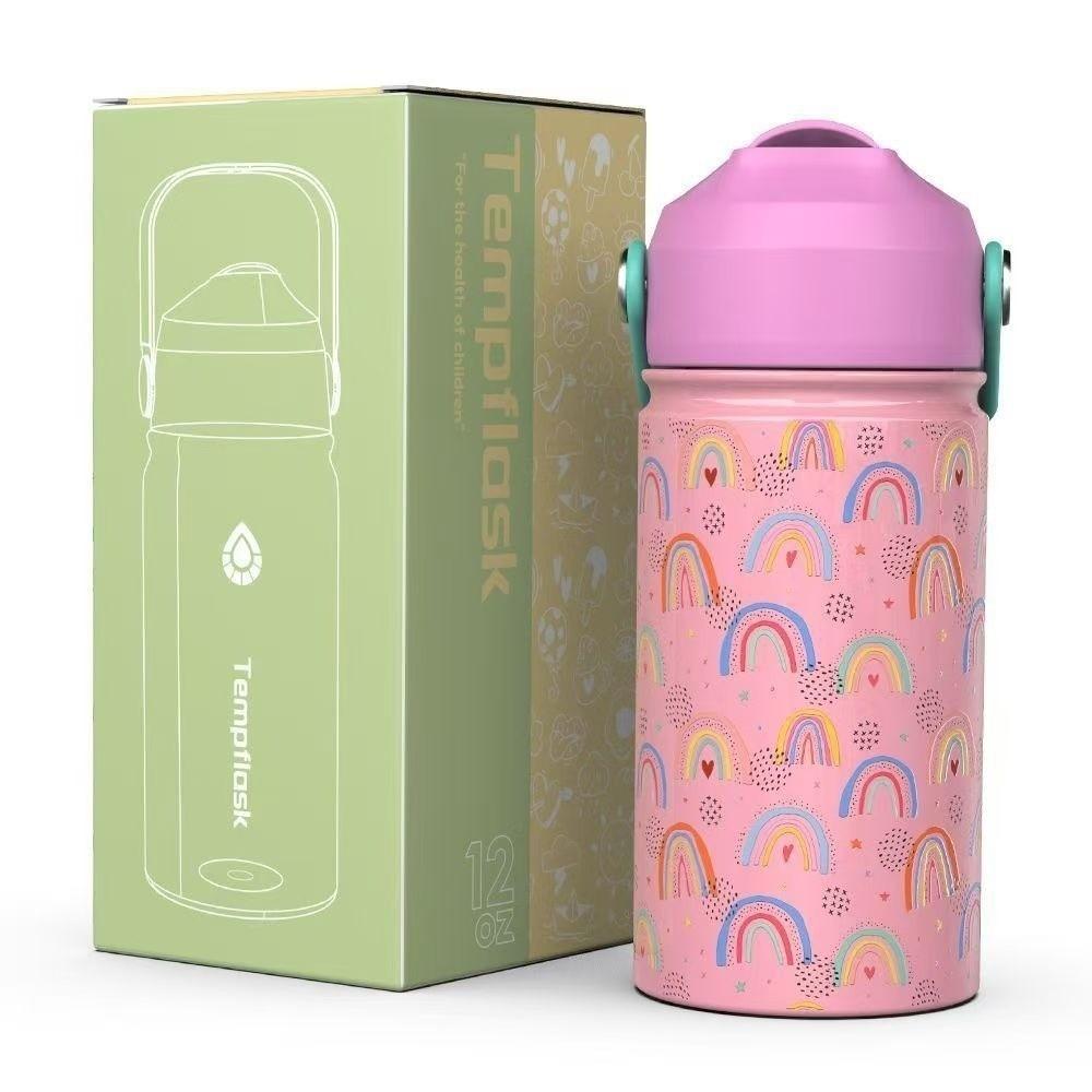 Stainless Steel Children's Water Bottle With Lid Vacuum Flask Thermo Cup  Milk Container