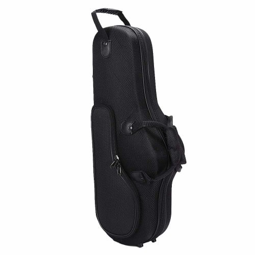 Oikabio Water-Resistant Oxford Fabric Alto Saxophone Big Bag Box Saxophone Soft Case with Adjustable Shoulder Strap, Black