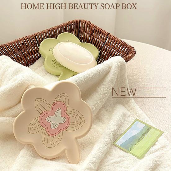 Portasapone drenante a forma di fiore Vassoio portasapone antiscivolo Estendi la vita del sapone Scatola portasapone facile da pulire Accessori da cucina per il bagno