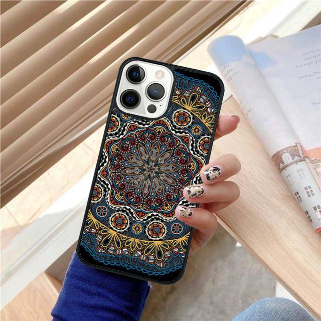 Mandala flower Pattern Coque Shell For iPhone 17 Air 15 16 14 13 12 Pro Max 11 Pro Max Plus Phone Case Cover