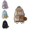 Nylon Backpack With Breathable Design For School Teens Characters Included)**