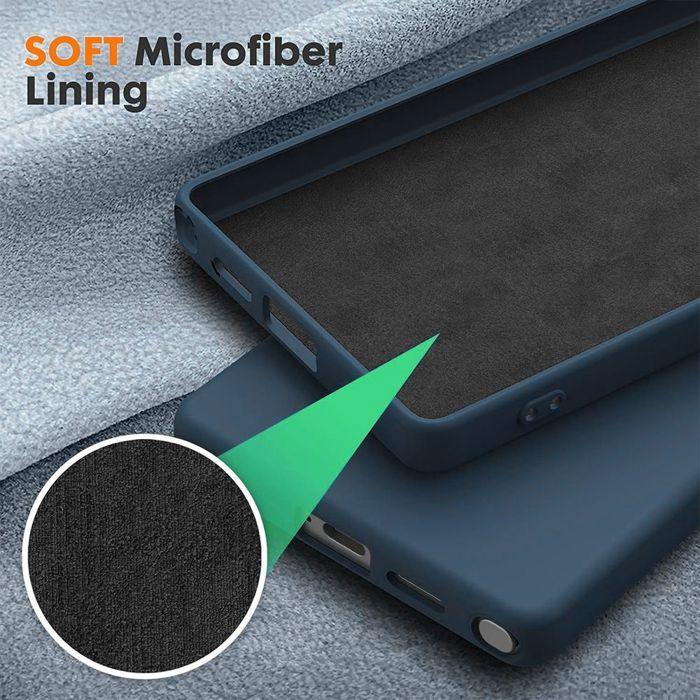 Case for Samsung Galaxy S25 Ultra - BOOLING - Shockproof Silicone Protection Navy Blue - 2 Tempered Glasses
