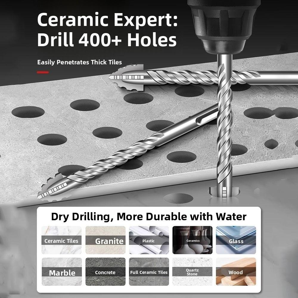 2/3/4/5Pcs Serrated Serrated Tooth Drill Bit High Hardness Tile Drill Bit  Drilling Tool