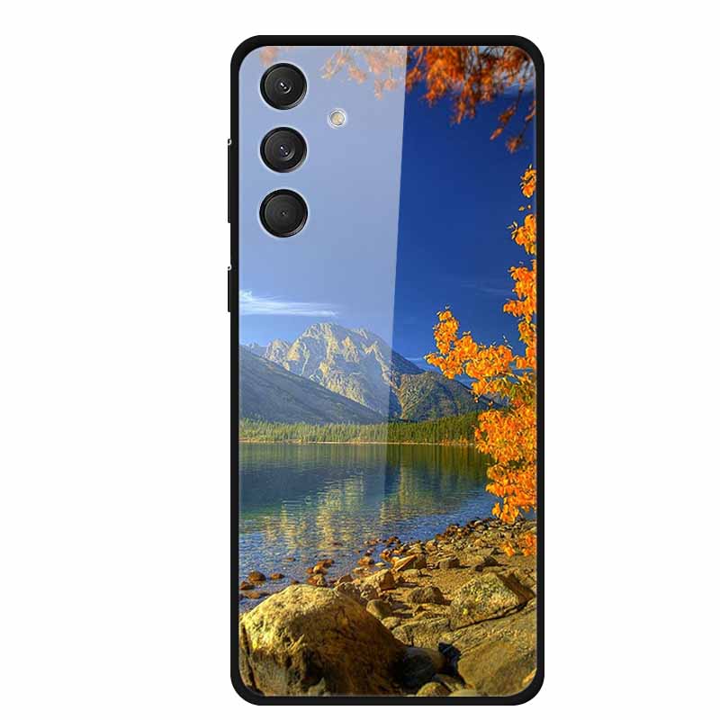 Tempered Glass Phone Cases for Samsung A16 Cases Space Print Hard Back Covers for Samsung Galaxy A16 4G 5G Shells Coque A16 2024
