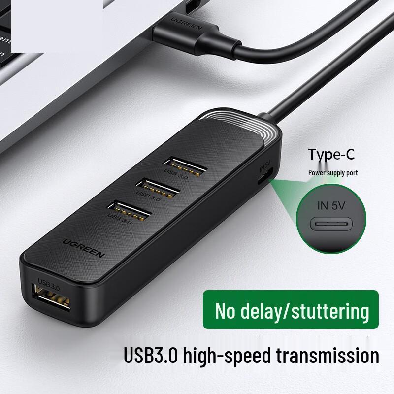 Ugreen 4-Port USB 3.0 Hub with Extension Cable