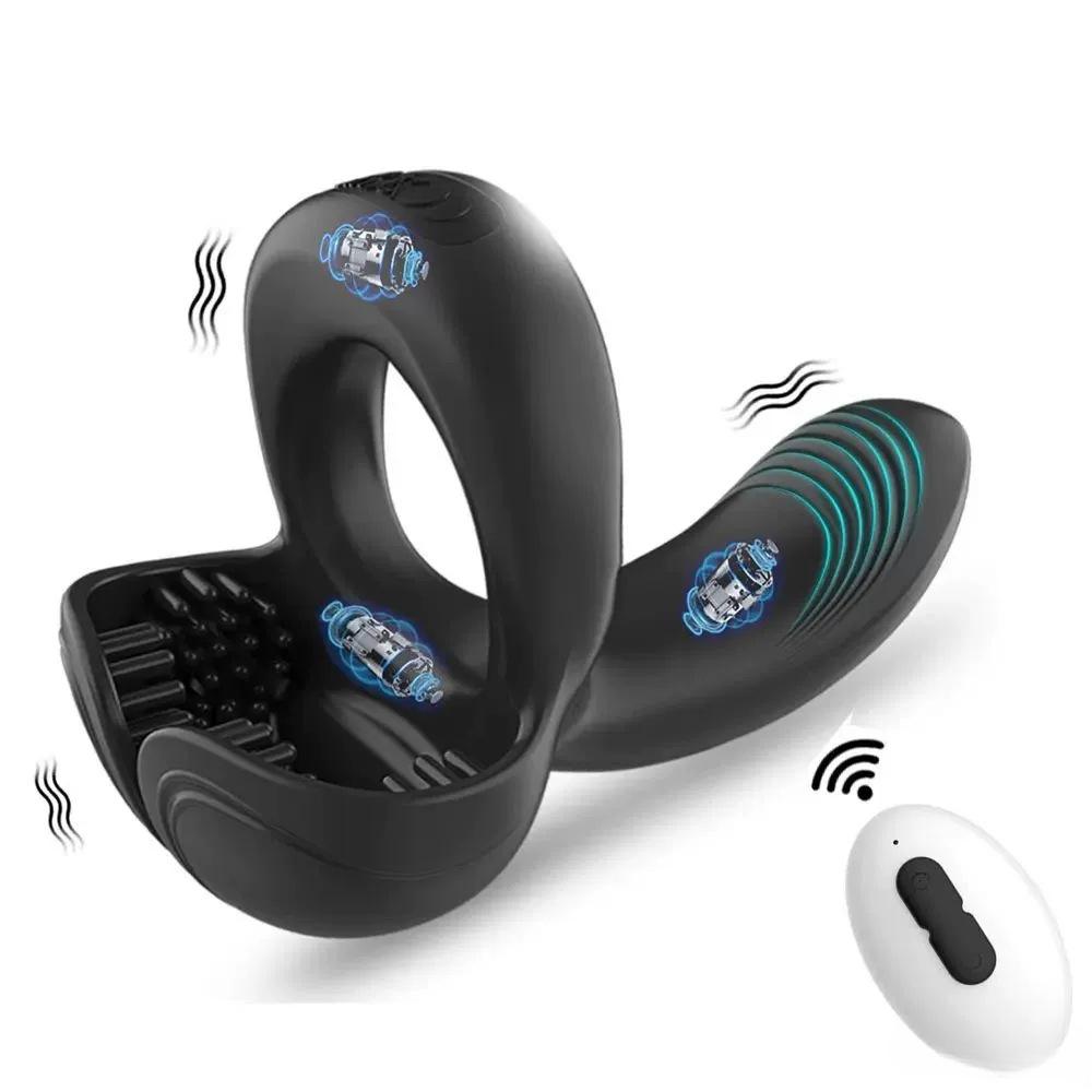 Penisring mit Bluetooth-Fernbedienung und Vibrationsfunktion, verzögerte Ejakulation, Penisring-Vibrator, Sexspielzeug für Erwachsene, Masturbator für Männer