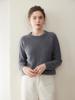 Women's Solid Color Cashmere Round Neck Knit Pullover Sweater