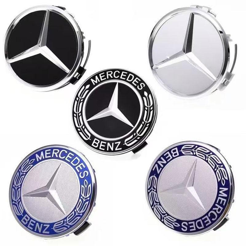 SRGK3 75mm 4pcs car wheel hub center cover replacement badge suitable for Mercedes Benz W203 W205 W204 W221 W222 W220 W212 W211 W210 W