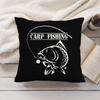 Carp Fishing Art Cushion Cover Short Plush Double-Sided Printing Home Machine Washable In Warm Winter Pillow Cover