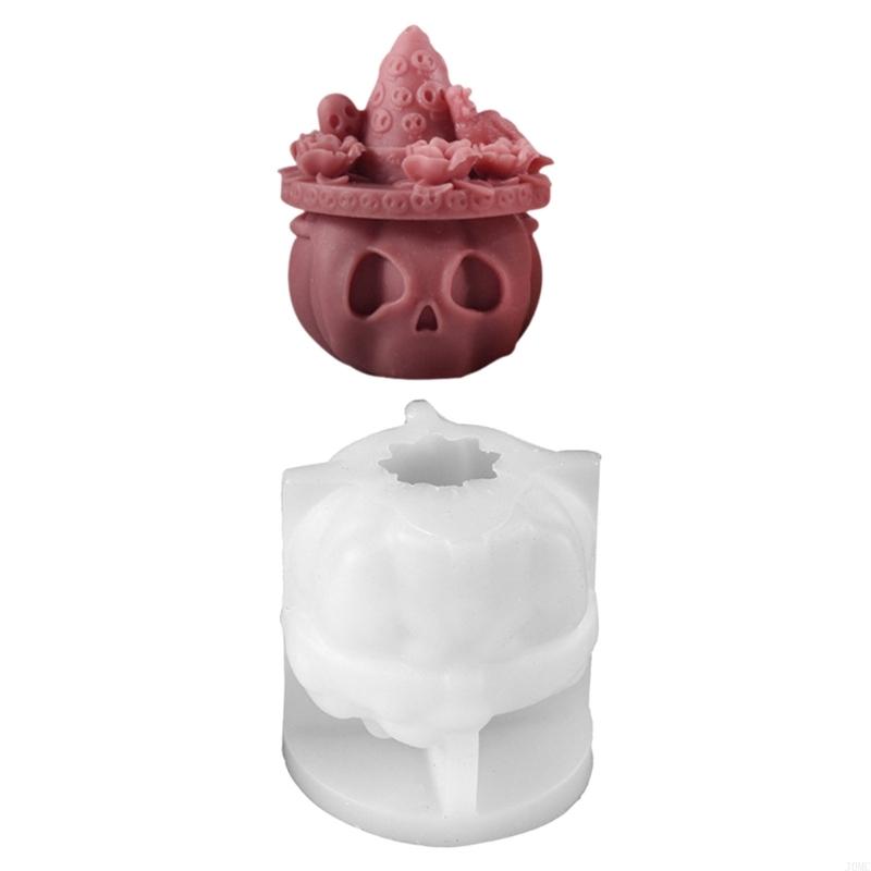 Skull Pumpkin Silicone Molds Safe Silicone Easy Demolding For Handmade Halloween Party Decorations J0MC
