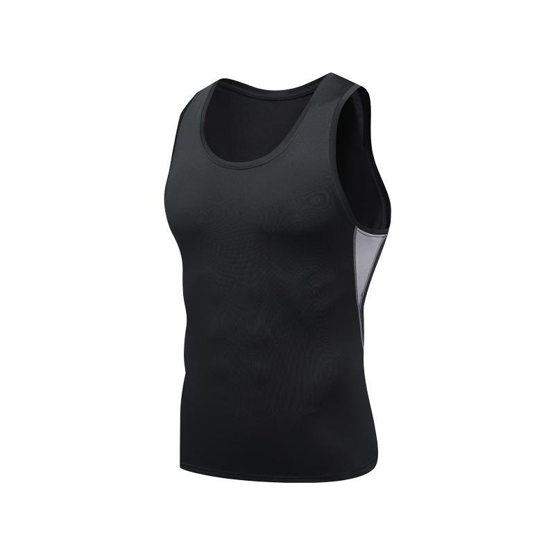 Men s American Style Quick-Dry Basketball Vest – Breathable, Elastic Sleeveless Training Base Layer. S