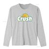 Retro Style Orange Crush Logo T Shirt for Men and Women vintage Washed homme Slightly fashion Stretched Versatile Unisex