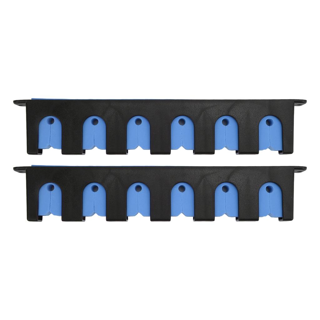 Wall Mounted Fishing Rod Rack Chemical Resistant Vertical 6 Fishing Rod Holder with 4 ScrewsBlue