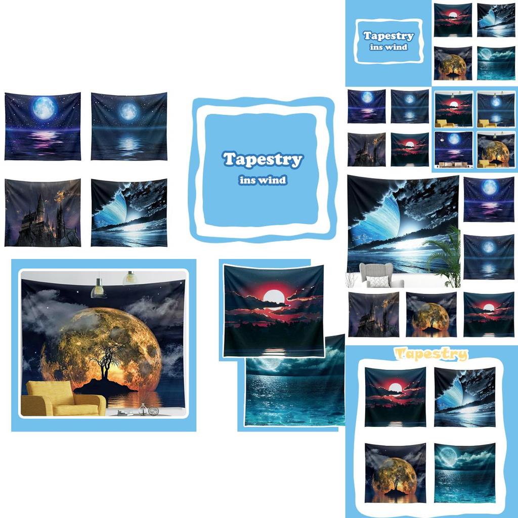 Beautiful Nordic Style Starry Sky Night Moon Tapestry For Home Decor