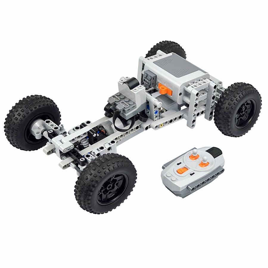 MOC Technical Building Blocks Racing Car Remote Control Electric RC Car Power Function Motor Parts For Children Gifts Leduo